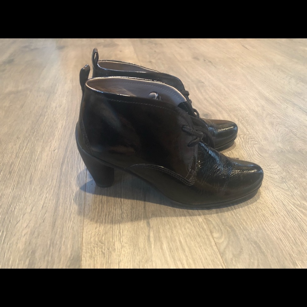 Black ankle boot heels